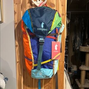 cotopaxi Multicolor Adventure Backpack in Blue, Orange, Green, Purple (NEW)